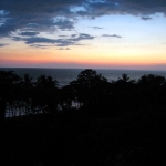 Sunset from Lookout Inn deck in Carate, CR