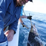 Tommy happy with his sailfish.