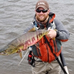 Alaska fishing guide with salmon