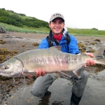 BIG chum salmon on tidal flat