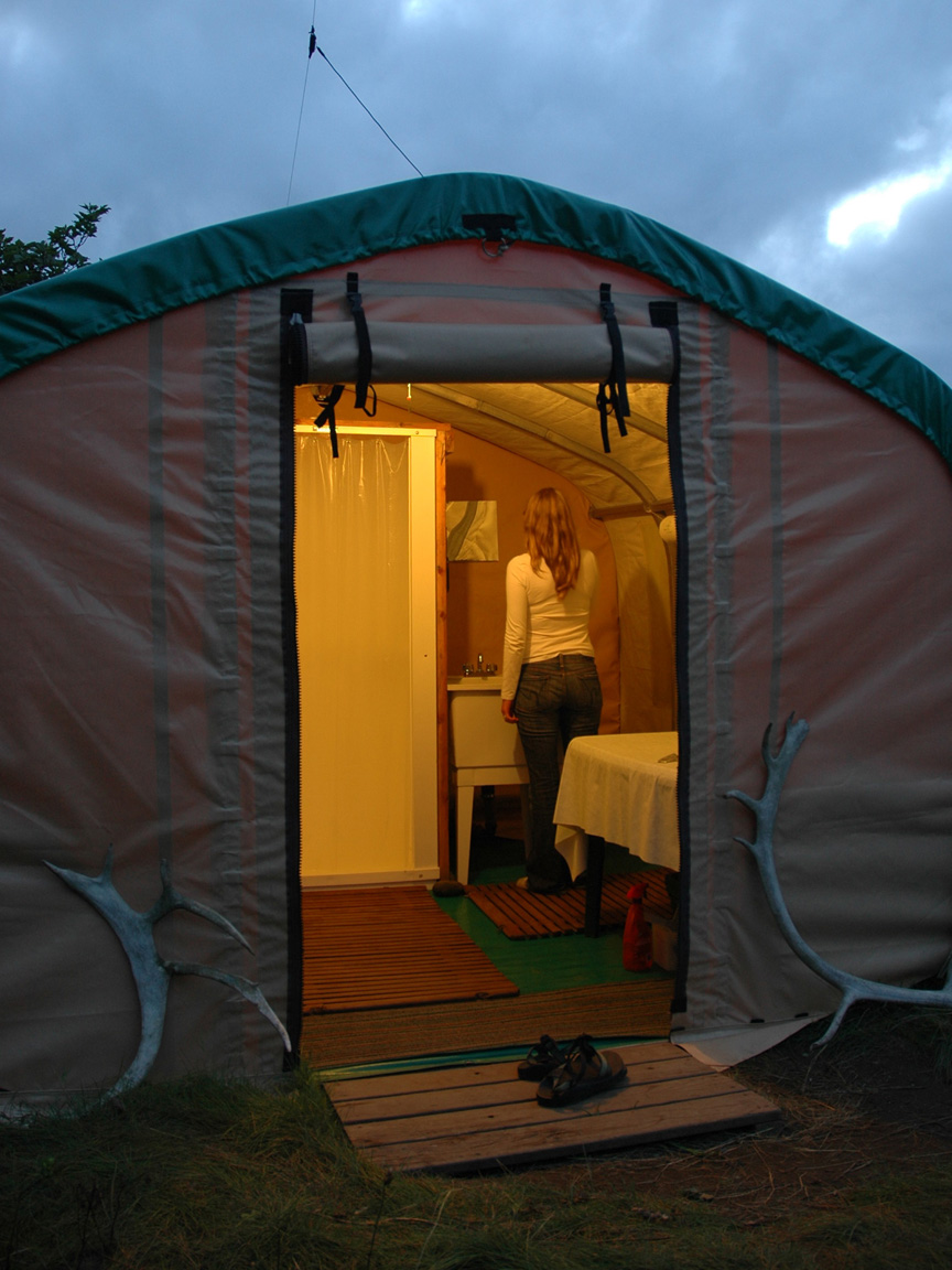 Shower Tent, photo by TimRomano.com